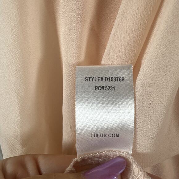 Lulus Balletcore Womens Skater Mini Dress Back Zip Peach Pink Size Medium - Picture 6 of 9